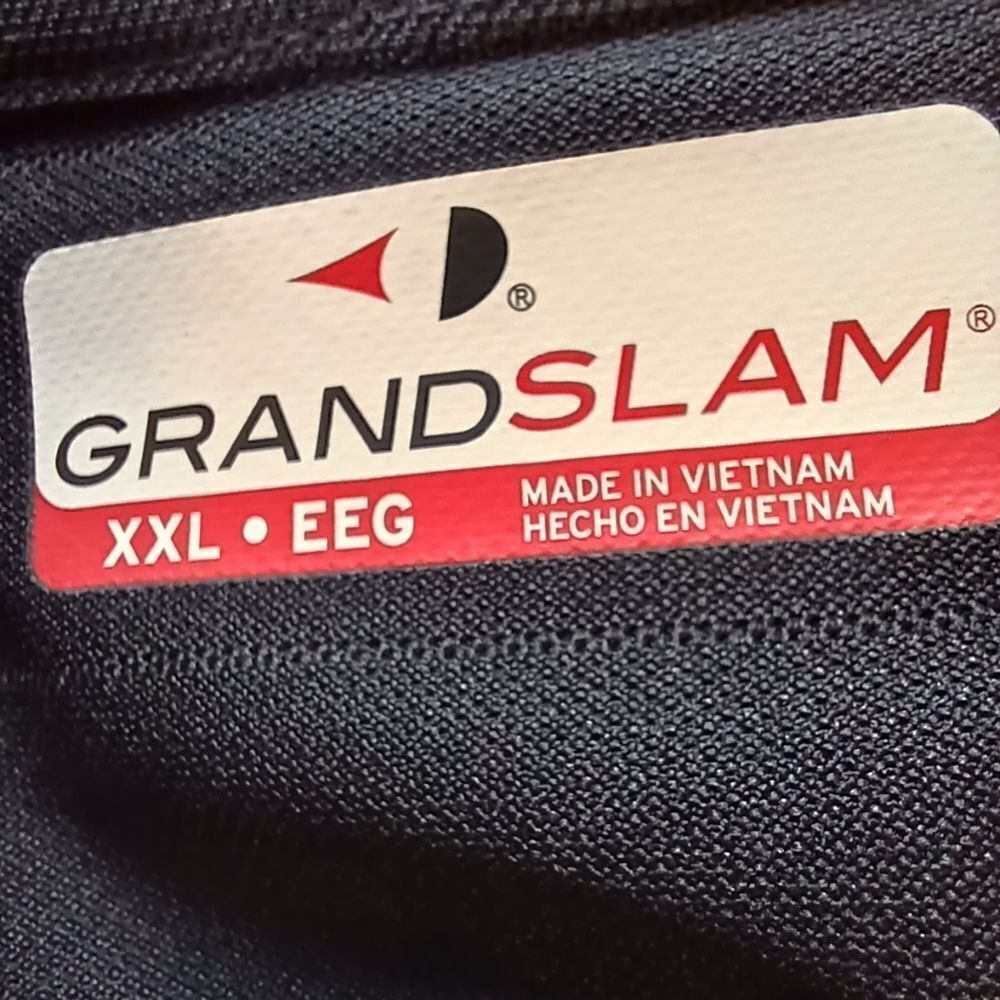 GRAND SLAM Polo Golf Shirt Short Sleeve Performance Fabric Black Size XXL - Picture 7 of 10